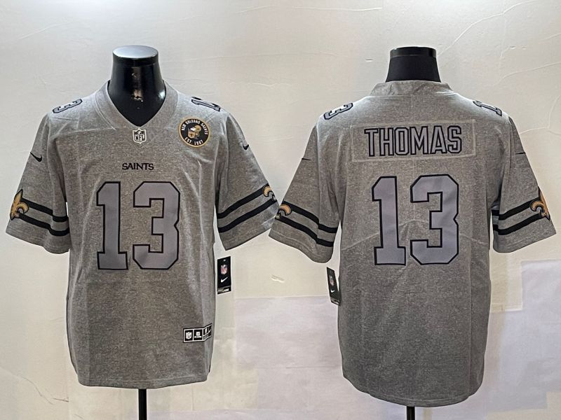 Men New Orleans Saints #13 Thomas Grey Throwback 2024 Nike Limited NFL Jersey style 3->oakland athletics->MLB Jersey